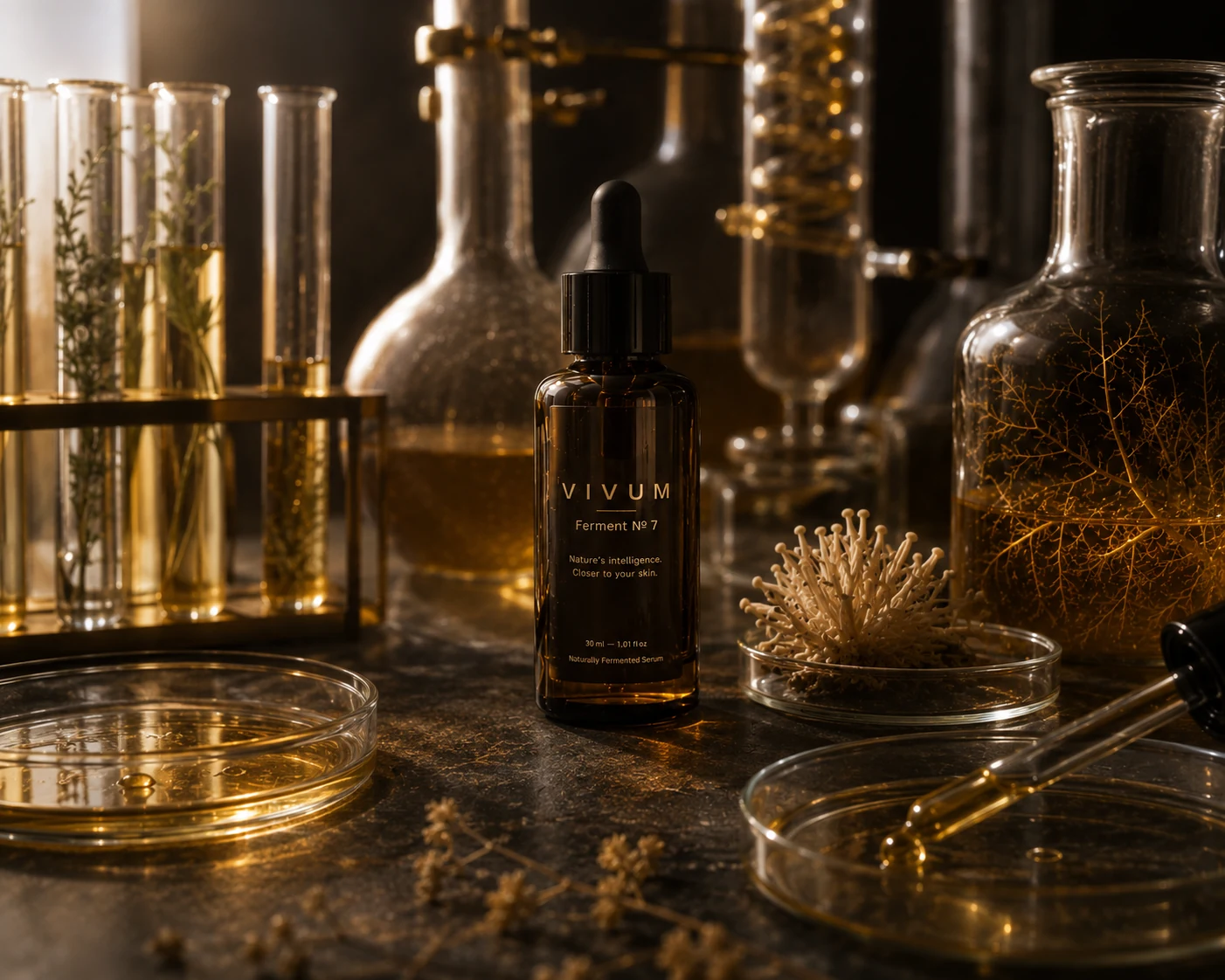 VIVUM laboratoriumbeeld met ingredienten