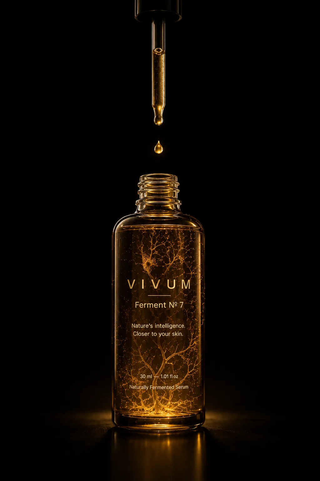 VIVUM Ferment Nº 7 flacon in ochtendlicht